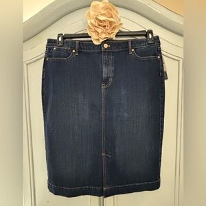 Talbots Denim Skirt NWT 16